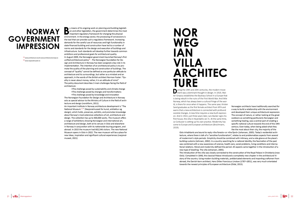 Contact us Role of villa in Norwegian architecture