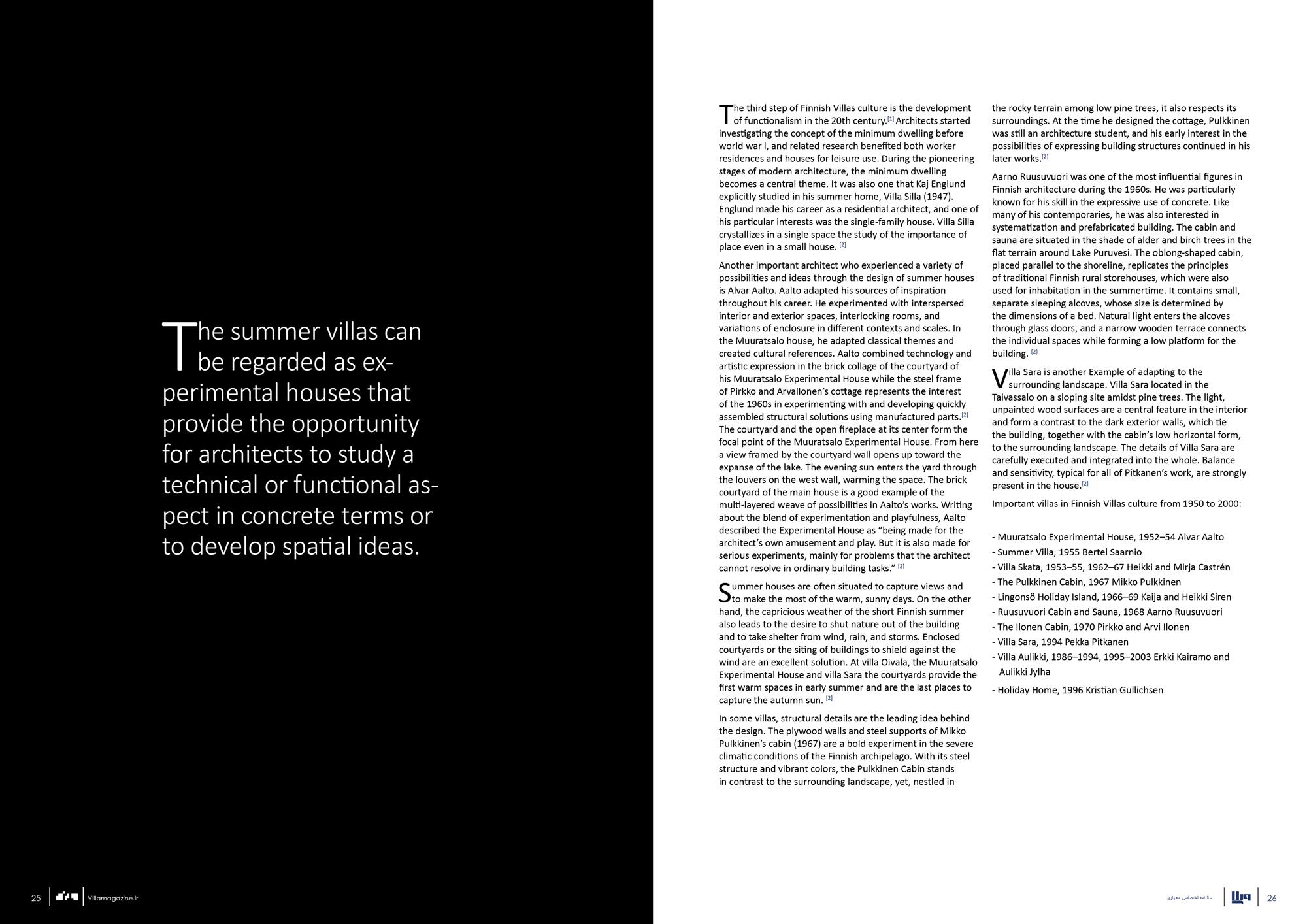 The importance of villas in Finnish architecture- Villa Magazine