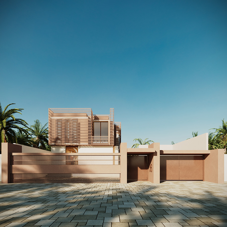 A Semi-Transparent Box Villa