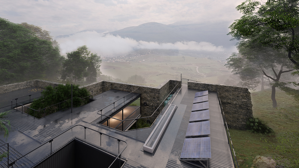 The villa on top of the valley